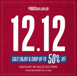 NBA Store Philippines - 12.12 Deal: Up to 50% Off on Selected Items