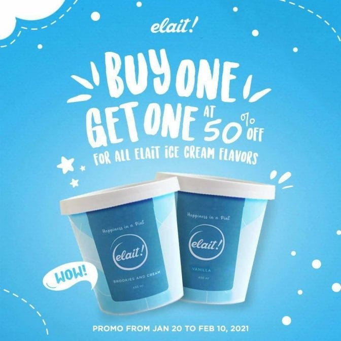 Elait Ice Cream - Buy 1 Get 1 at 50% Off at Overdoughs | Deals Pinoy