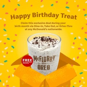 McDonald's Happy Birthday Treat Promo