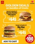 McDonald's - Big Mac or Quarter Pounder with Cheese Bundles for ₱645 (Save ₱100) via Lazada