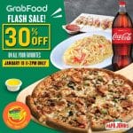 Papa John's - Grabfood Flash Sale: Get 30% Off