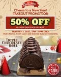 Red Ribbon - Get 50% Off on Triple Chocolate Full Roll