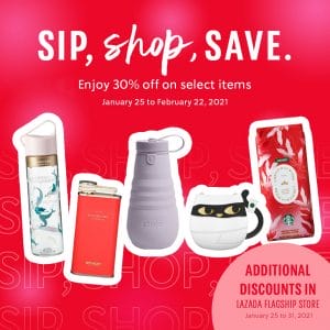 Starbucks - Sip, Shop, Save Promo: Get 30% Off on Select Items