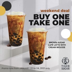 Tiger Sugar - Weekend Deal: Buy 1 Take 1 Brown Sugar Cafe Latte