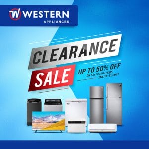 Western Appliances Clearance Sale Jan21