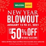 Wilcon Depot - New Year Blowout: Up to 50% Off on Great Selections