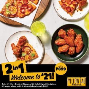 Yellow Cab - 2 in 1 Pizza Promo for ₱899
