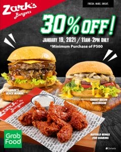Zark's Burgers - Flash Sale: Get 30% Off on Orders via Grabfood
