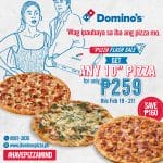Domino's Pizza - Get Any 10-Inch Pizza for ₱259