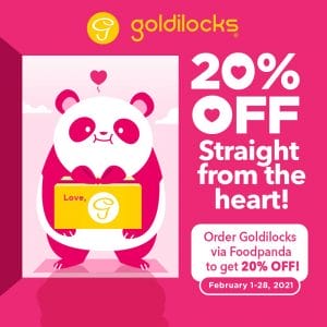 Goldilocks - Get 20% Off on Orders via Foodpanda