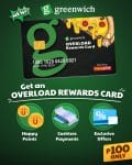 Greenwich - Get an Overload Rewards Card for ₱100