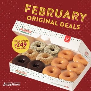 Krispy Kreme - February Original Deals for ₱249 (Save ₱176)
