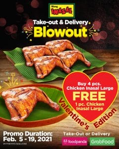 Mang Inasal - Take-out and Delivery Blowout: Buy 4 Get 1 FREE Chicken Inasal