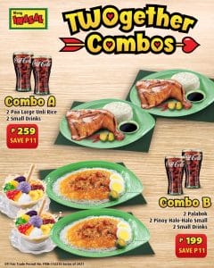 Mang Inasal - Save ₱11 on TWOgether Combo Meals