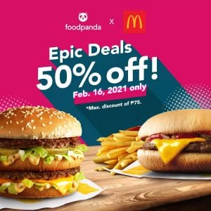 McDonald's - Get 50% Off on Orders via Foodpanda