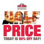 Papa John's Pizza - Get 50% Off on Premium Family-Sized Pizzas