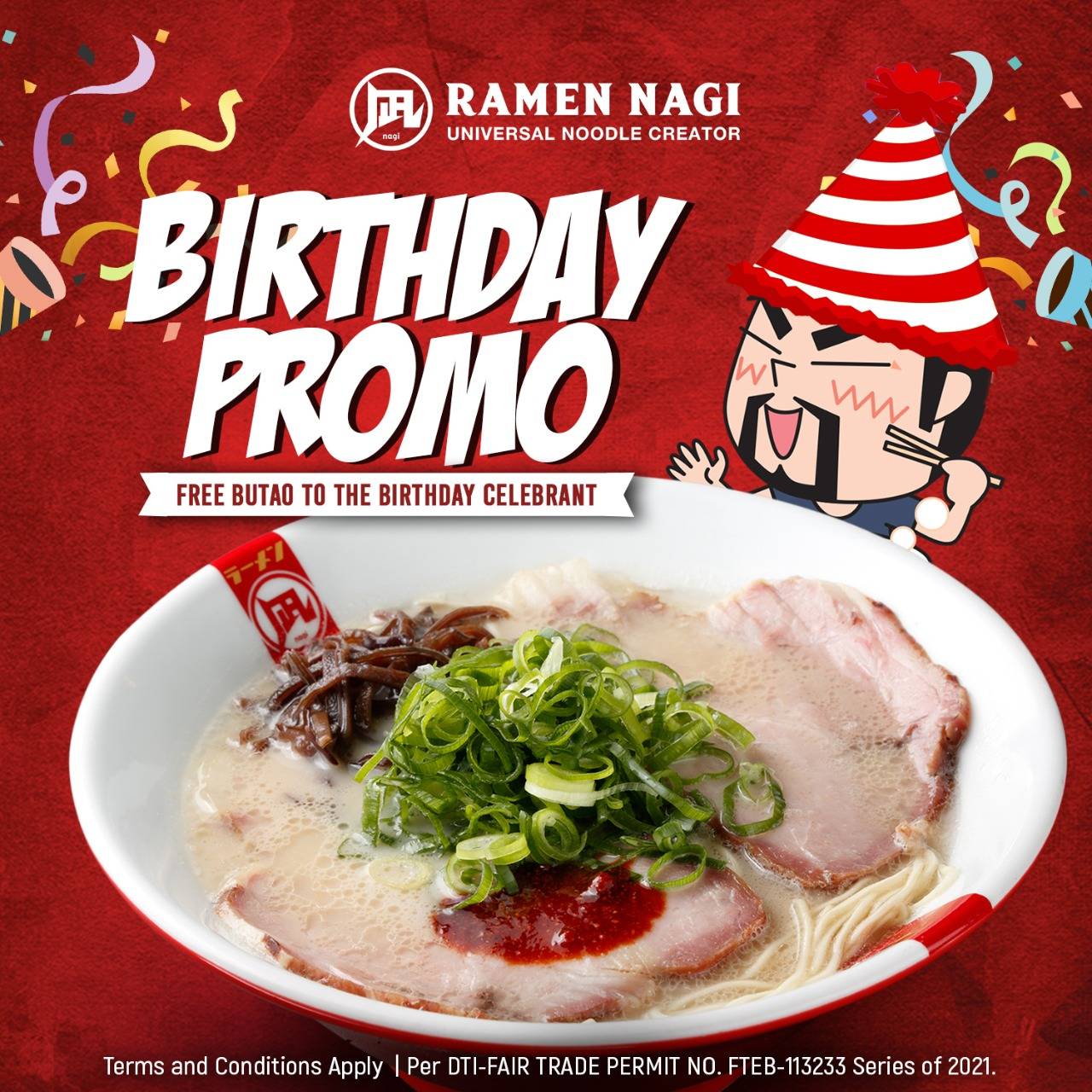 Ramen Nagi Birthday Promo FREE Butao King Ramen Deals Pinoy