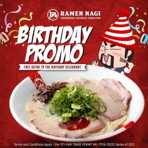 Ramen Nagi - Birthday Promo: FREE Butao King Ramen