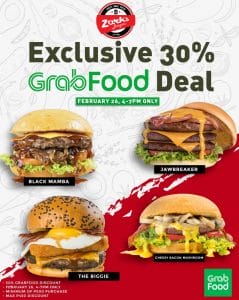 Zark's Burgers - Exclusive 30% Off on Orders via GrabFood