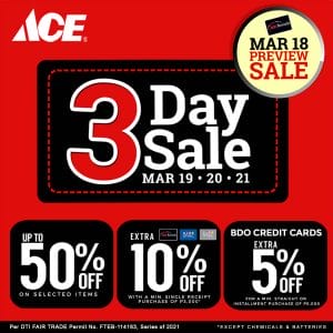 ACE Hardware - 3-Day Sale: Get Up to 50% Off on Selected Items