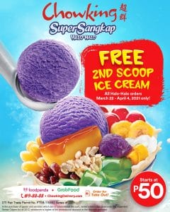Chowking - Get a FREE 2nd Scoop of Ice Cream on All Halo-Halo Orders