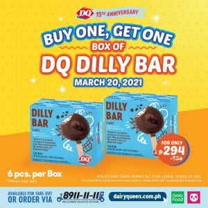 Dairy Queen - Buy 1 Get 1 Box of DQ Dilly Bar for ₱294