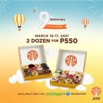 J.CO Donuts & Coffee - Get 2 Dozen for ₱550 via GrabFood and FB Messenger