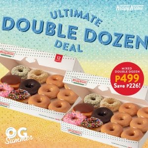 Krispy Kreme - Get a Mixed Double Dozen for ₱499 (Save ₱226)