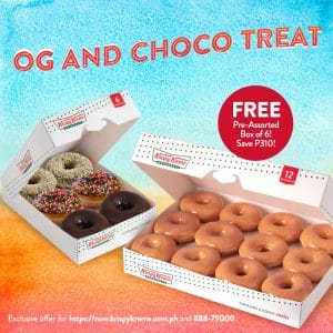 Krispy Kreme - OG and Choco Treat Promo: Get FREE Pre-Assorted Box of 6