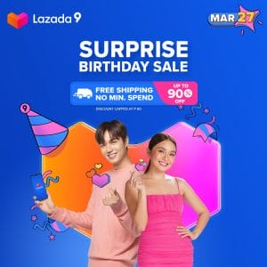 Lazada - Surprise Birthday Sale: Get Up to 90% Off + FREE Shipping