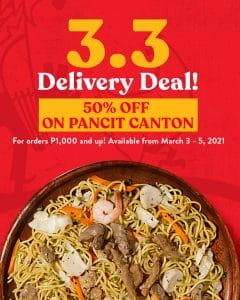 Max's Restaurant - 3.3 Deal: Get 50% Off on Pancit Canton 