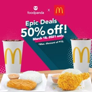 McDonald's - Epic Deals: Get 50% Off via Foodpanda