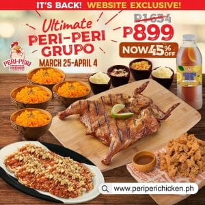 Peri-Peri Charcoal Chicken - Ultimate Peri-Peri Grupo Meal for ₱899