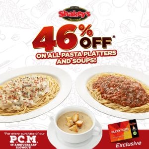 Shakey's - Get 46% Off All Pasta Platters and Soups
