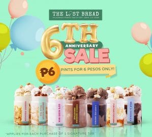 The Lost Bread - 6th Anniversary Sale: Ice Cream Pints for ₱6