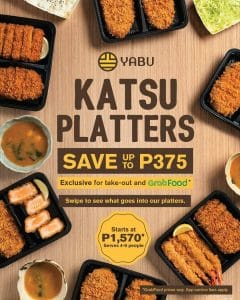 Yabu - Katsu Platters Starting at ₱1,570 via GrabFood