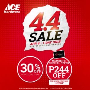 Ace Hardware - 4.4 Deal: Get 30% Off on Selected Items