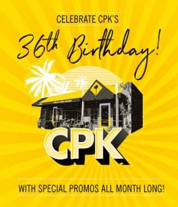 California Pizza Kitchen - 36th Birthday Special Promos