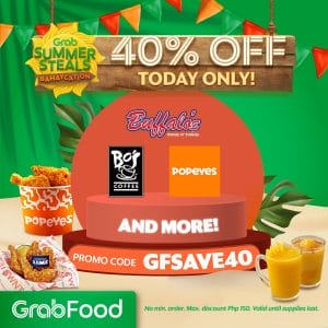 GrabFood - April 16 Summer Steals Promo: Get 40% Off