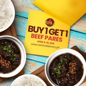 Kuya J Restaurant - Buy 1 Get 1 Beef Pares via Central Delivery