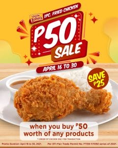 Ministop - Uncle John's Fried Chicken for ₱50 Promo