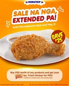 Ministop - Extended: Uncle John’s Fried Chicken for ₱50 Promo