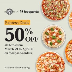 PizzaExpress - Get 50% Off All Items via Foodpanda