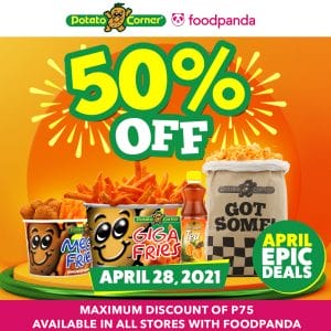 Potato Corner - April 28 Epic Deal: Get 50% Off via Foodpanda