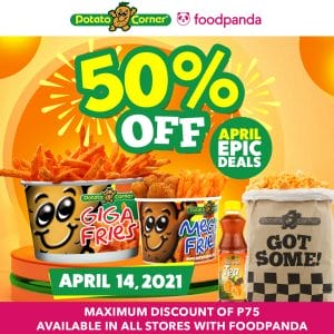 Potato Corner - April Epic Deals: Get 50% Off via Foodpanda