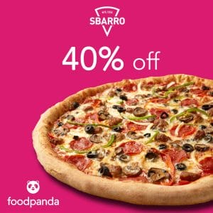 Sbarro - Get 40% Off via Foodpanda