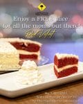 California Pizza Kitchen - Mother's Day: Get a FREE Slice of Red Velvet Cake