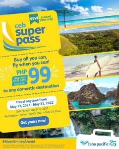 Cebu Pacific - CEB Super Pass for P99