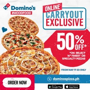 Domino's Pizza - Online Carry Out Exclusive: Get 50% Off on Select Finest or Specialty Pizzas