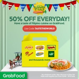 GrabFood - Get 50% Off on Filipino Food Orders
